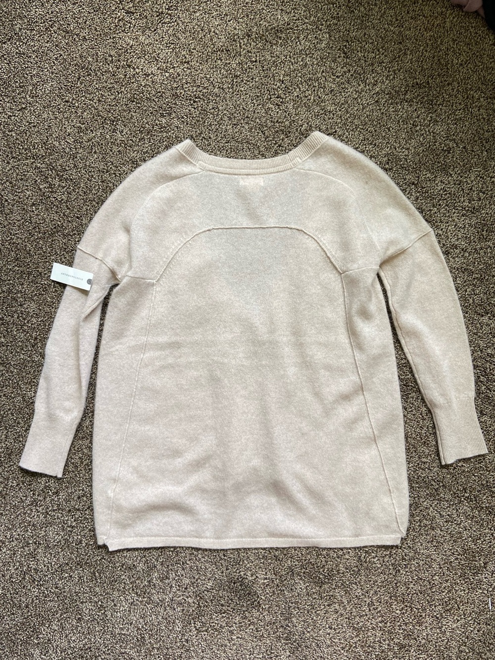 NWT Anthropologie Pilcro Cashmere Cardigan Sweater Ivory XXS - Picture 8 of 8